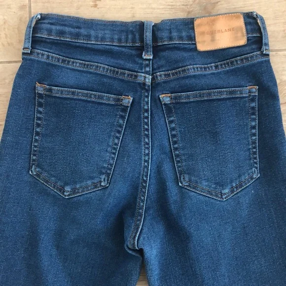 Everlane Authentic Stretch high rise skinny jean size 25 dark blue wash - Picture 9 of 14